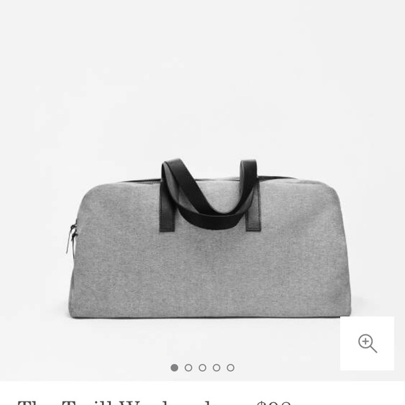 Everlane Handbags - Everlane the weekender bag gray with black leather
